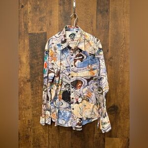 Robert Graham men’s limited edition captain jack long sleeve button down 2XL EUC